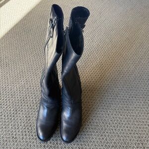 Born Black Leather Knee-High Boots